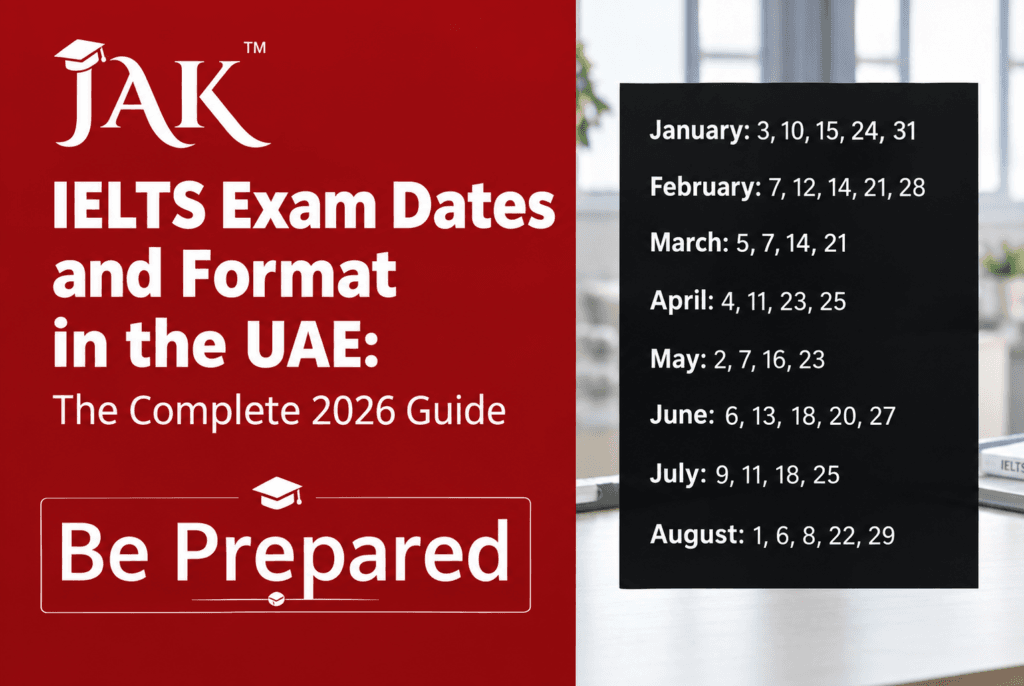 IELTS exam dates and format in the UAE 2026
